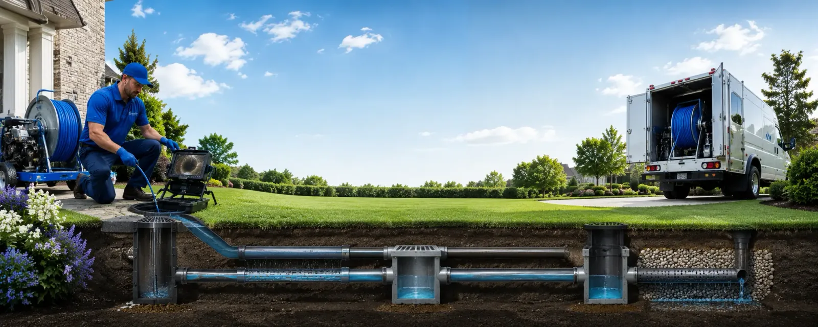 Outdoor drain cleaning information for Parks, NE
